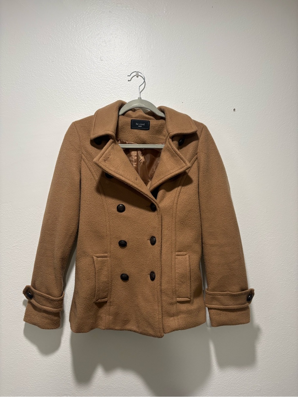 BE COOL Women's Double-Breasted Pea Coat